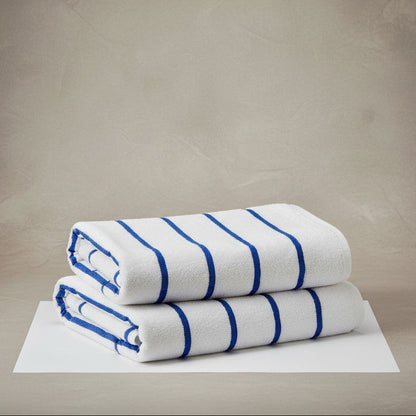Pool Towels / Blue Stripes / 30"X64" 13.00 lb 6 PK