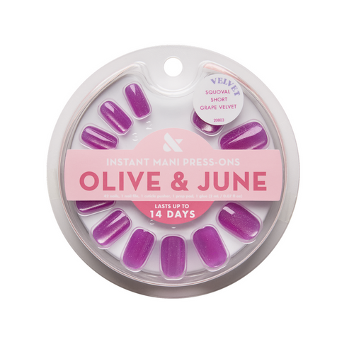 Grape Velvet - Press On | Short | Squoval