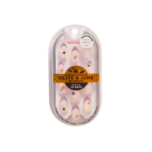 Halloween Sparkle French - Press-On | Medium | Almond