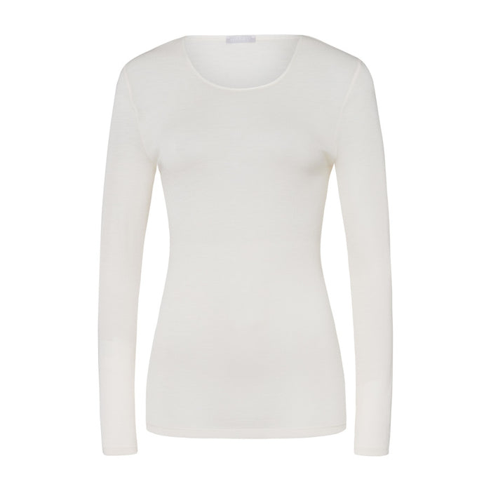 HANRO Long Sleeve Shirt Crew-Neck - Woolen Silk