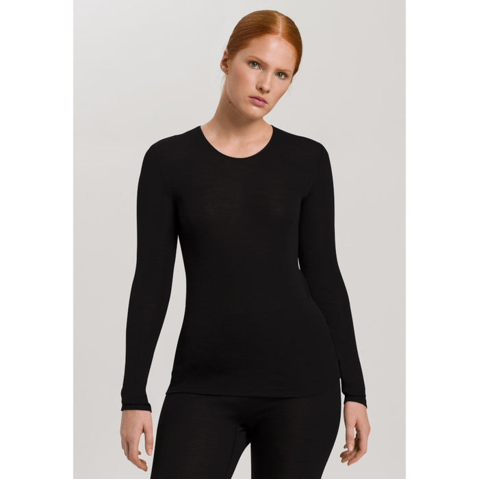 HANRO Long Sleeve Shirt Crew-Neck - Woolen Silk