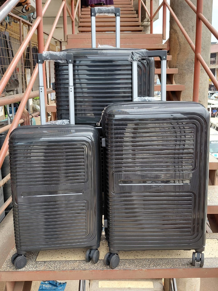 Hardshell Trolley Luggage Set - Black (Small / Medium / Large / Full Set)
