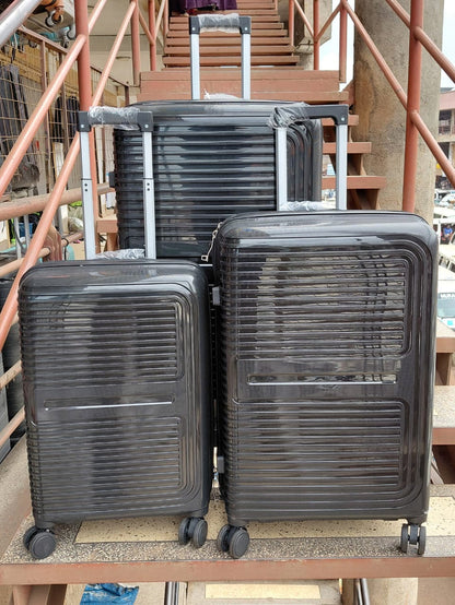 Hardshell Trolley Luggage Set - Black (Small / Medium / Large / Full Set)