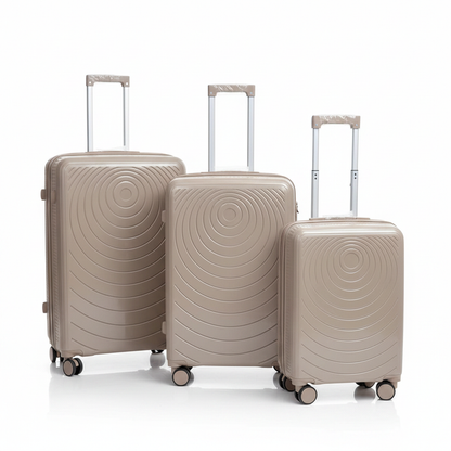 Champagne Hardshell Luggage Set - White Background