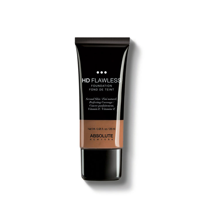 ABSOLUTE NEW YORK HD flawless foundation tube in medium tan shade liquid full coverage makeup