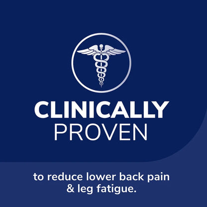 Support insoles clinically proven promotion graphic with medical symbol