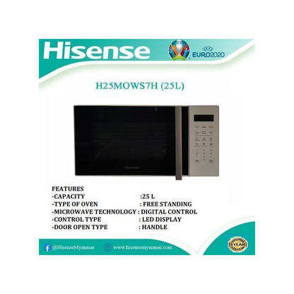 Hisense 30 Litre Digital Microwave Oven - Mirror Silver (1 Year Warranty)