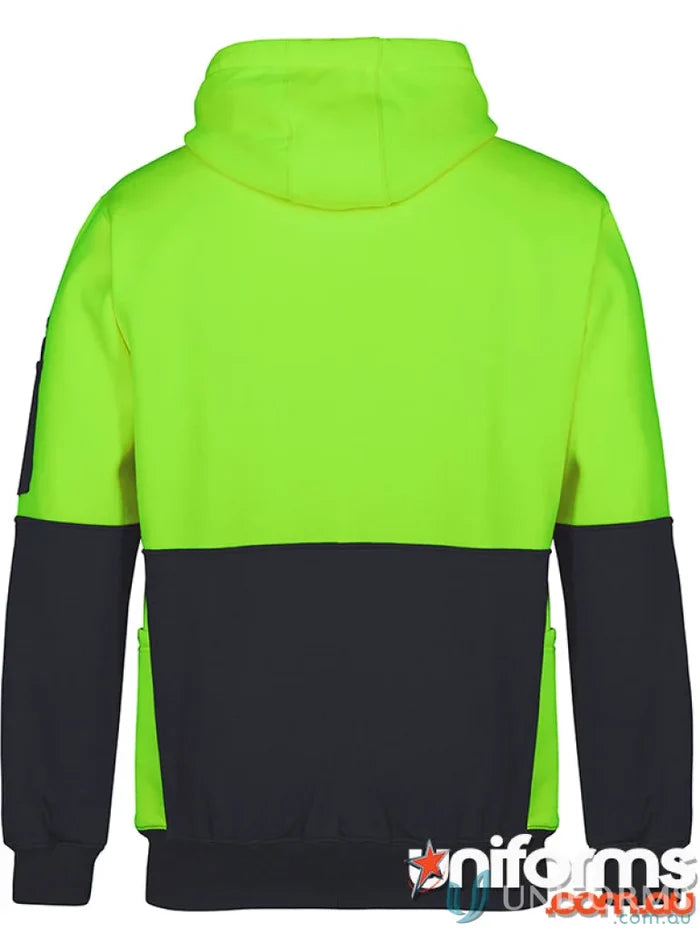 Two-tone panel hooded sweatshirt with pocket from JBS HI VIS 330G Uniforms