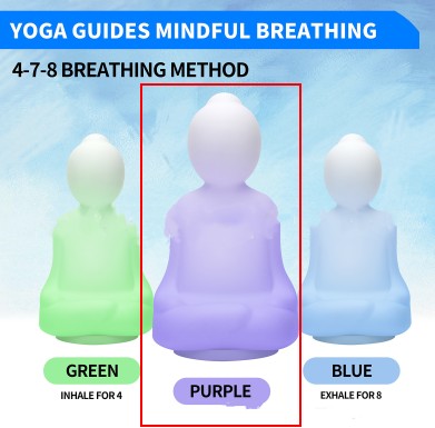 Homehold Yoga Guide Visual Samma-sati Meditation Relieve Anxiety Breathing Light 🇨🇳