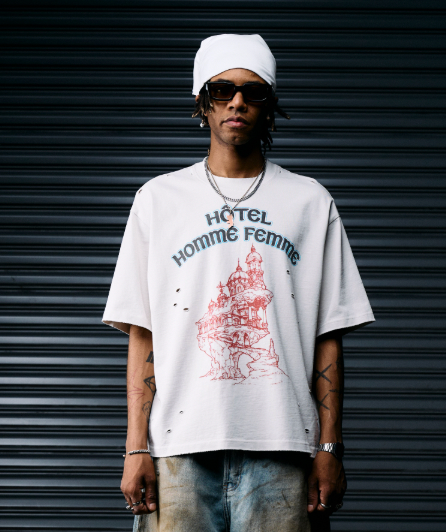 Homme + Femme "Grand Hotel" Tee - White