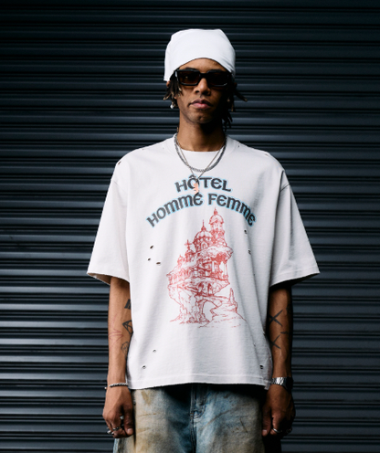 Homme + Femme "Grand Hotel" Tee - White