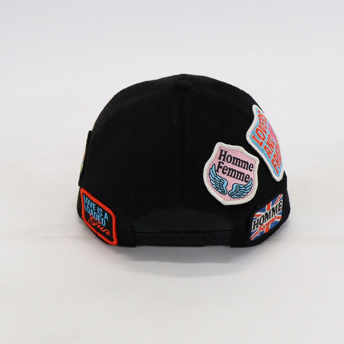 Homme Femme "Heartbreak" Corduroy Hat - Black