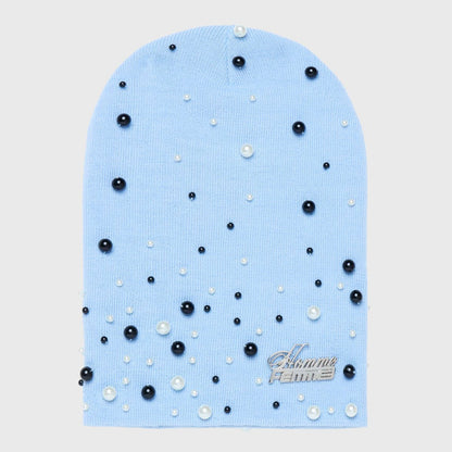 Homme + Femme "Pearl" Beanie - Baby Blue