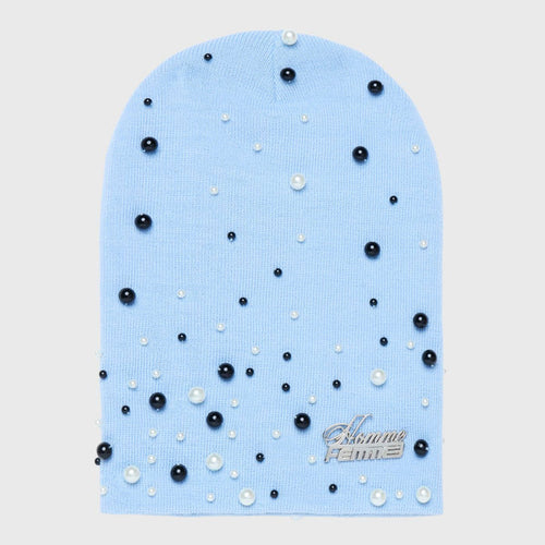 Homme + Femme "Pearl" Beanie - Baby Blue