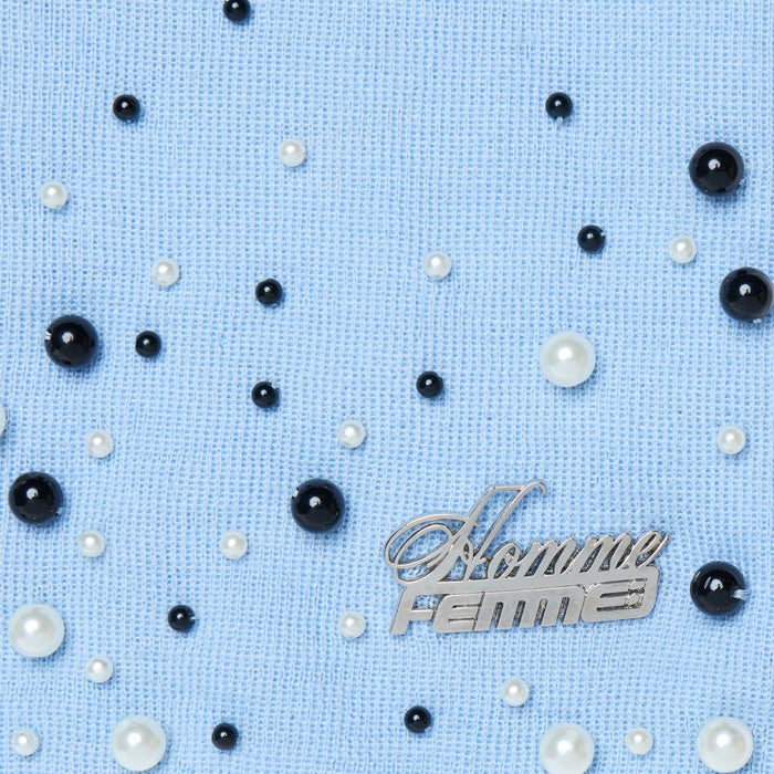 Homme + Femme "Pearl" Beanie - Baby Blue