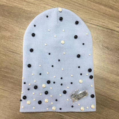 Homme + Femme "Pearl" Beanie - Baby Blue