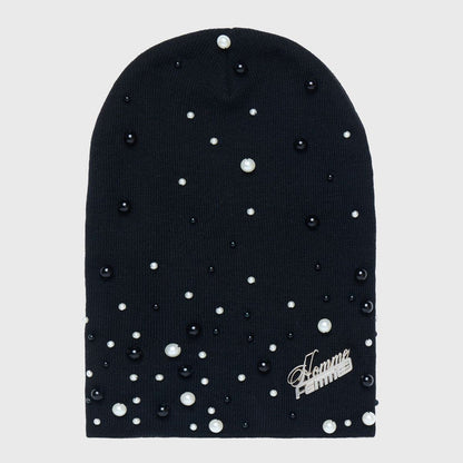Homme + Femme "Pearl" Beanie - Black