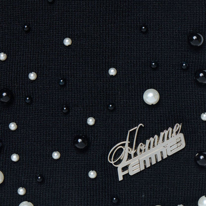 Homme + Femme "Pearl" Beanie - Black