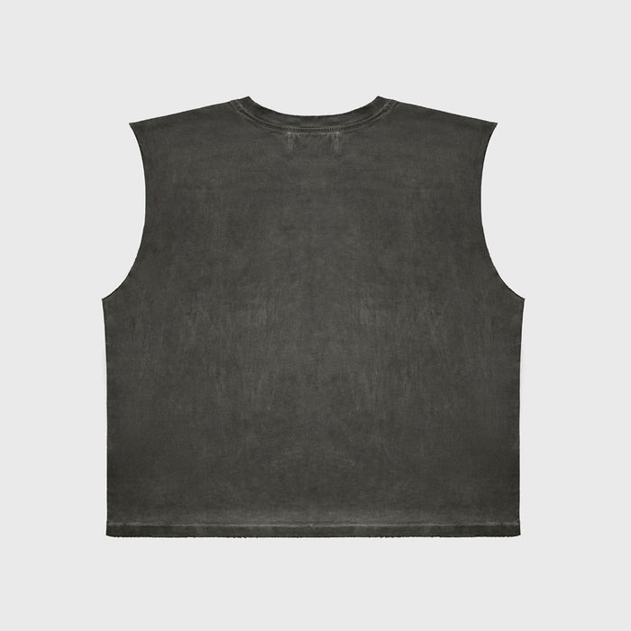 Homme + Femme "The List" Cutoff Tee - Grey