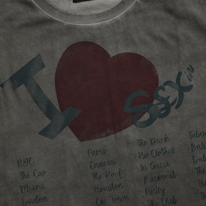 Homme + Femme "The List" Cutoff Tee - Grey
