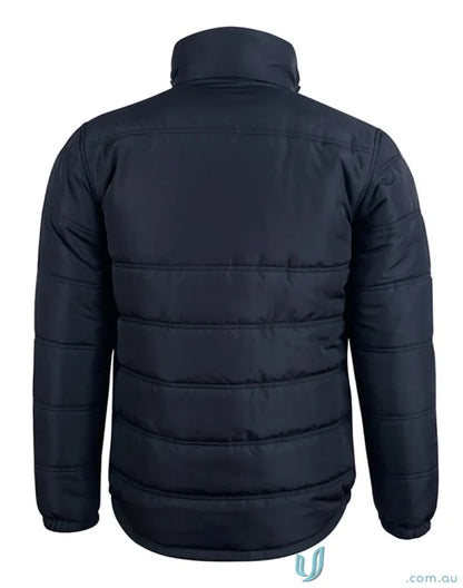 Navy blue Puffer jacket from Winning Spirit Everest Jacket, a stylish jk48 Everest jacket and storm flap workwear solution with pongee shell