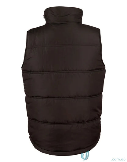 Padded black vest from jk47 Everest Winning Spirit Workwear pongee shell vest