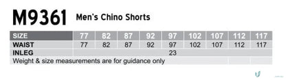 Mens Chino Shorts Size Chart for Housekeep Mens Chino Shorts, perfect fit info