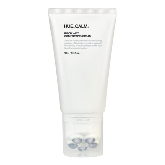 Huecalm Birch V-Fit Comforting Cream with Rolling Massage Balls 4.05oz/120ml - ikatehouse