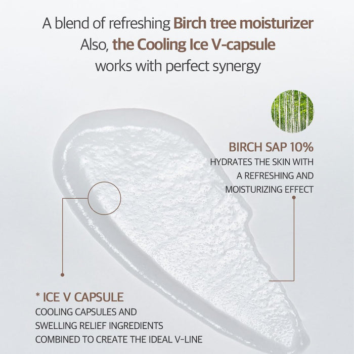 Huecalm Birch V-Fit Comforting Cream with Rolling Massage Balls 4.05oz/120ml - ikatehouse