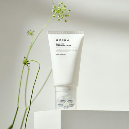 Huecalm Birch V-Fit Comforting Cream with Rolling Massage Balls 4.05oz/120ml - ikatehouse
