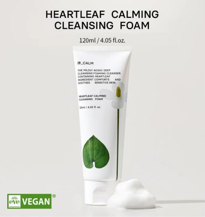 Huecalm Heartleaf Calming Cleansing Foam 4.05oz/120ml - ikatehouse