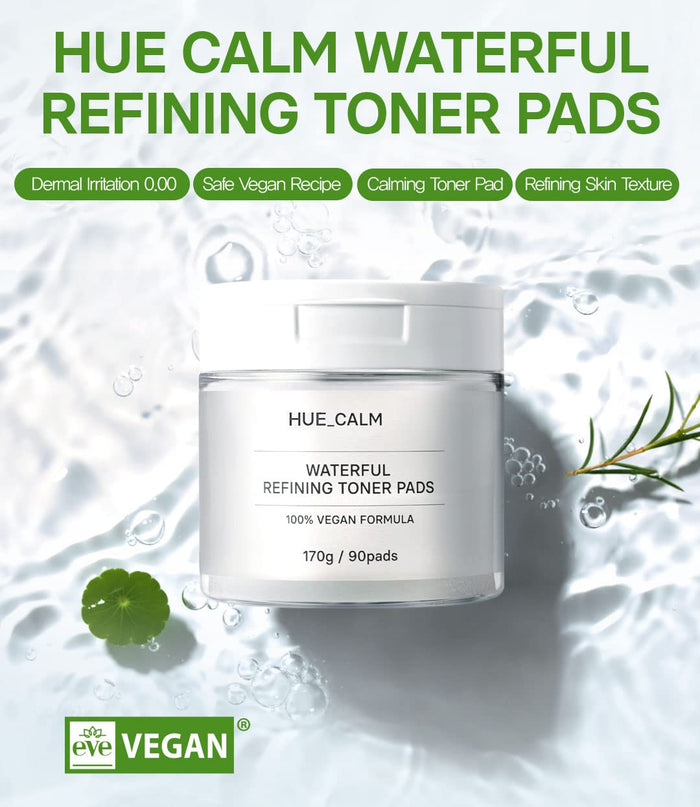 Huecalm Waterful Refining Toner Pads 90ct - ikatehouse