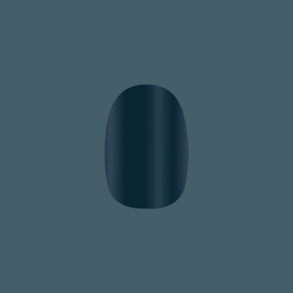 I'm Just Looking - Tab Press On | Short | Round deep teal single press-on nail with a glossy finish for an easy manicure