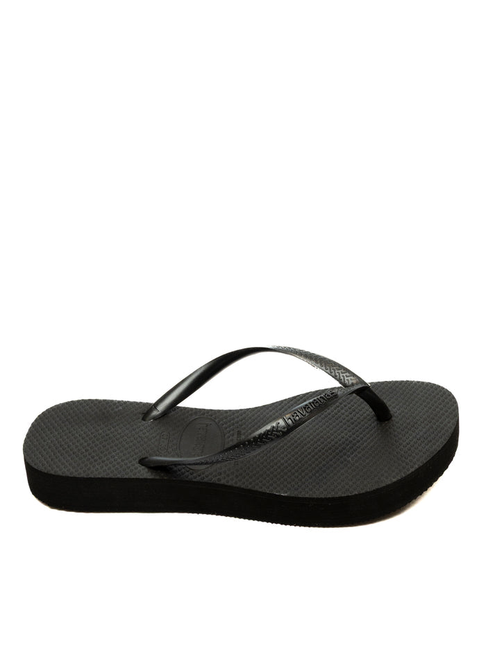 HAVAIANAS infradito slim platform nero 4144537 SLIM FLATFORM-0090