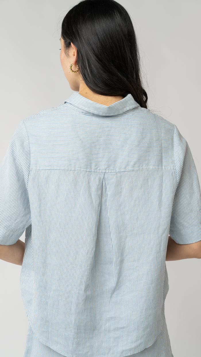Isla Short Sleeve Button Up Shirt - Linen