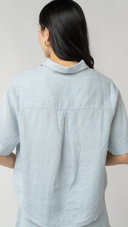 Isla Short Sleeve Button Up Shirt - Linen