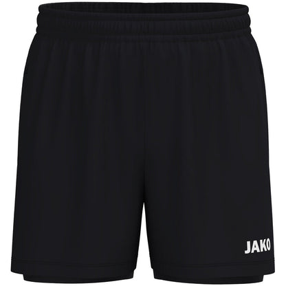 JAKO 2-in-1 Short One – Schwarz (vorne)