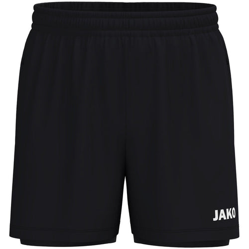 JAKO 2-in-1 Short One – Schwarz (vorne)