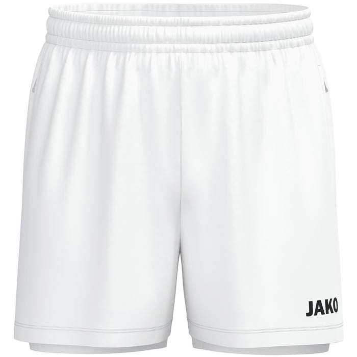 JAKO 2-in-1 Short One – Weiß (vorne)