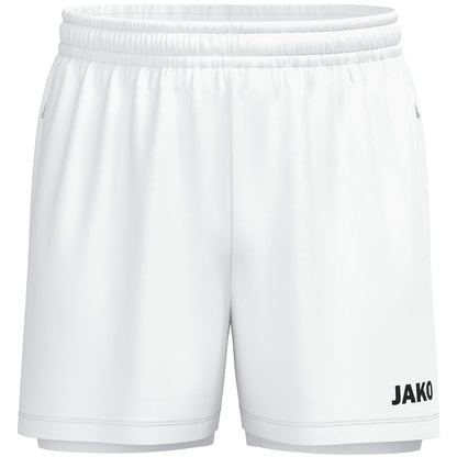 JAKO 2-in-1 Short One – Weiß (vorne)