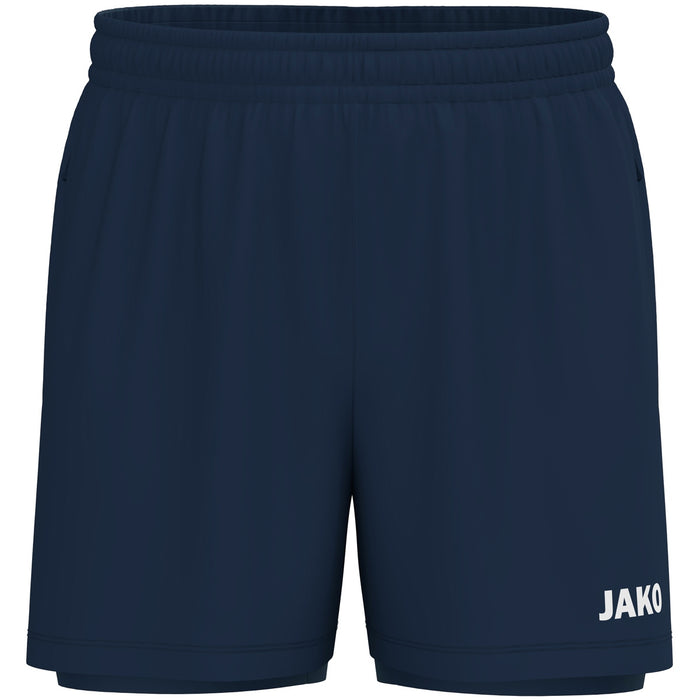 JAKO 2-in-1 Short One – Blau (vorne)