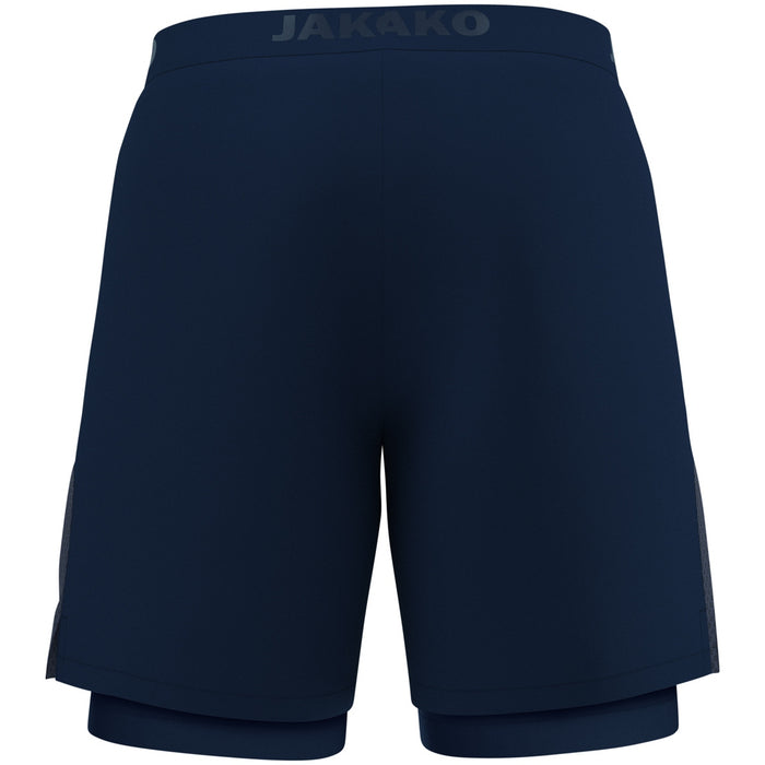 JAKO 2-in-1 Short Power – Blau (hinten)