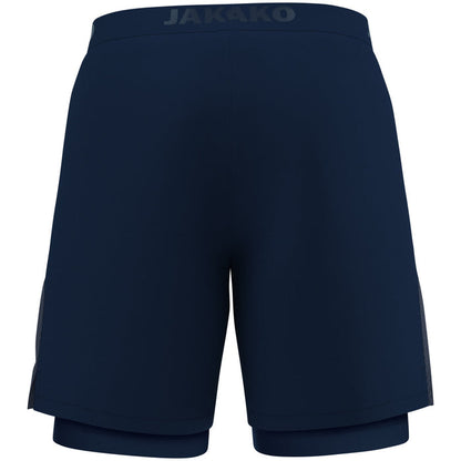 JAKO 2-in-1 Short Power – Blau (hinten)