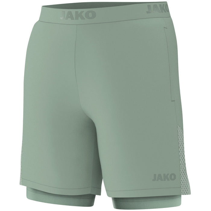 JAKO 2-in-1 Short Power – Grün (vorne)