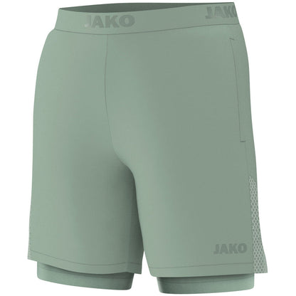 JAKO 2-in-1 Short Power – Grün (vorne)