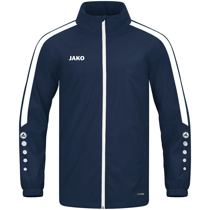 JAKO Allwetterjacke Power – Blau (900) (vorne)