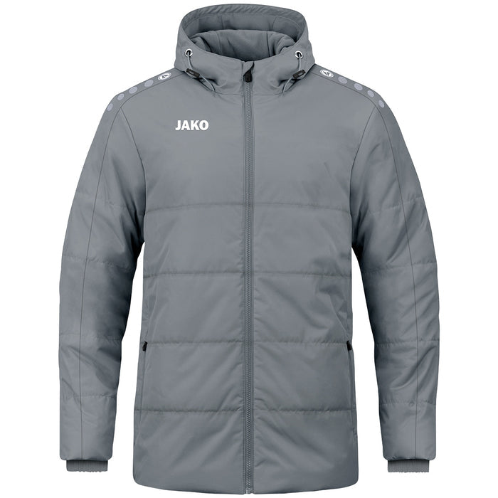 JAKO Coachjacke One mit Kapuze – Grau (vorne)