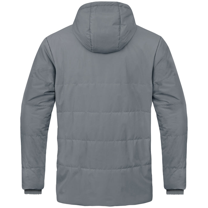 JAKO Coachjacke One mit Kapuze – Grau (hinten)