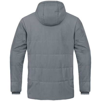 JAKO Coachjacke One mit Kapuze – Grau (hinten)