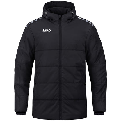 JAKO Coachjacke One mit Kapuze – Schwarz (vorne)